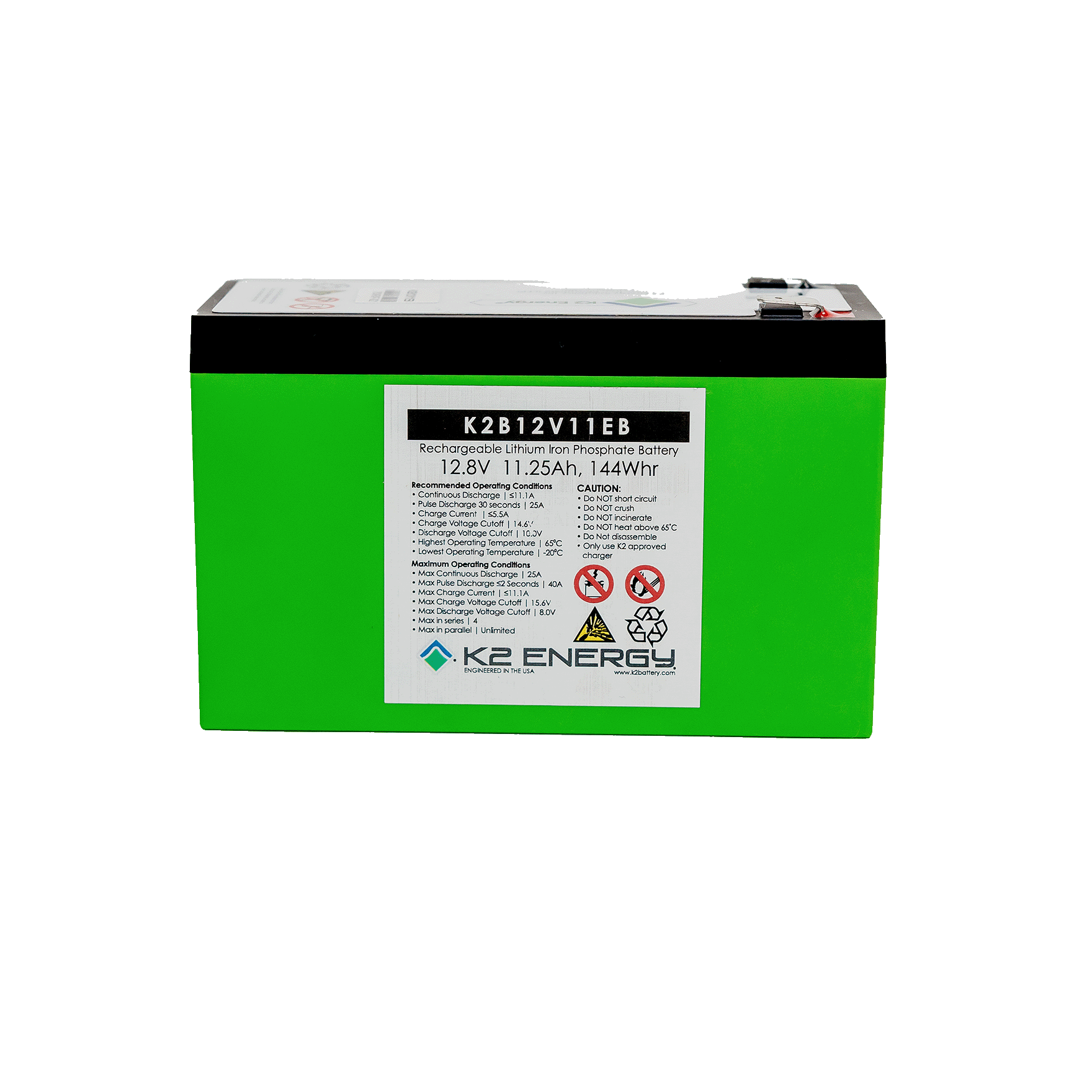 12V 11Ah K2B12V11EB Lithium Iron Phosphate Battery