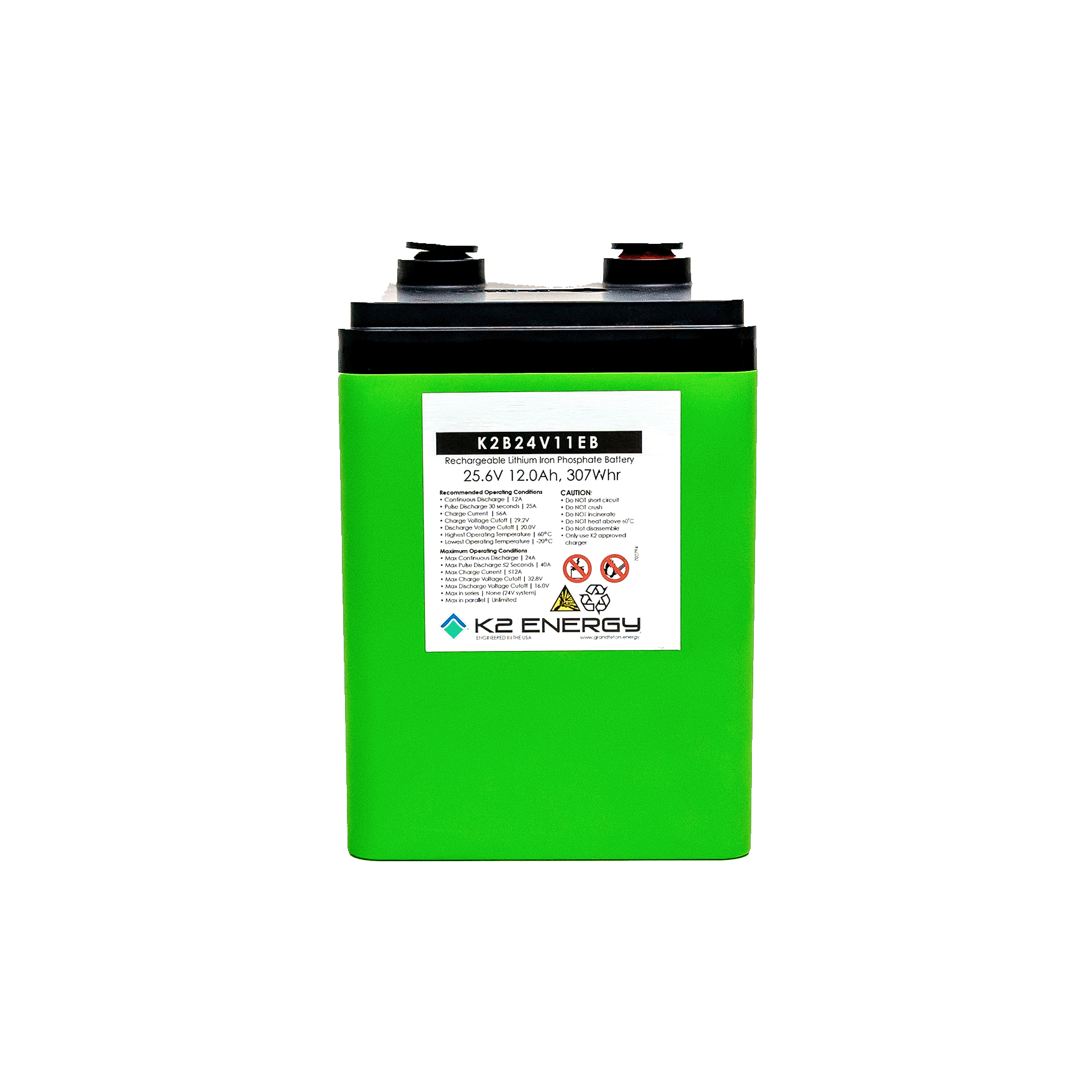 Energy 24V 11Ah K2B24V11EB Lithium Iron Phosphate Battery