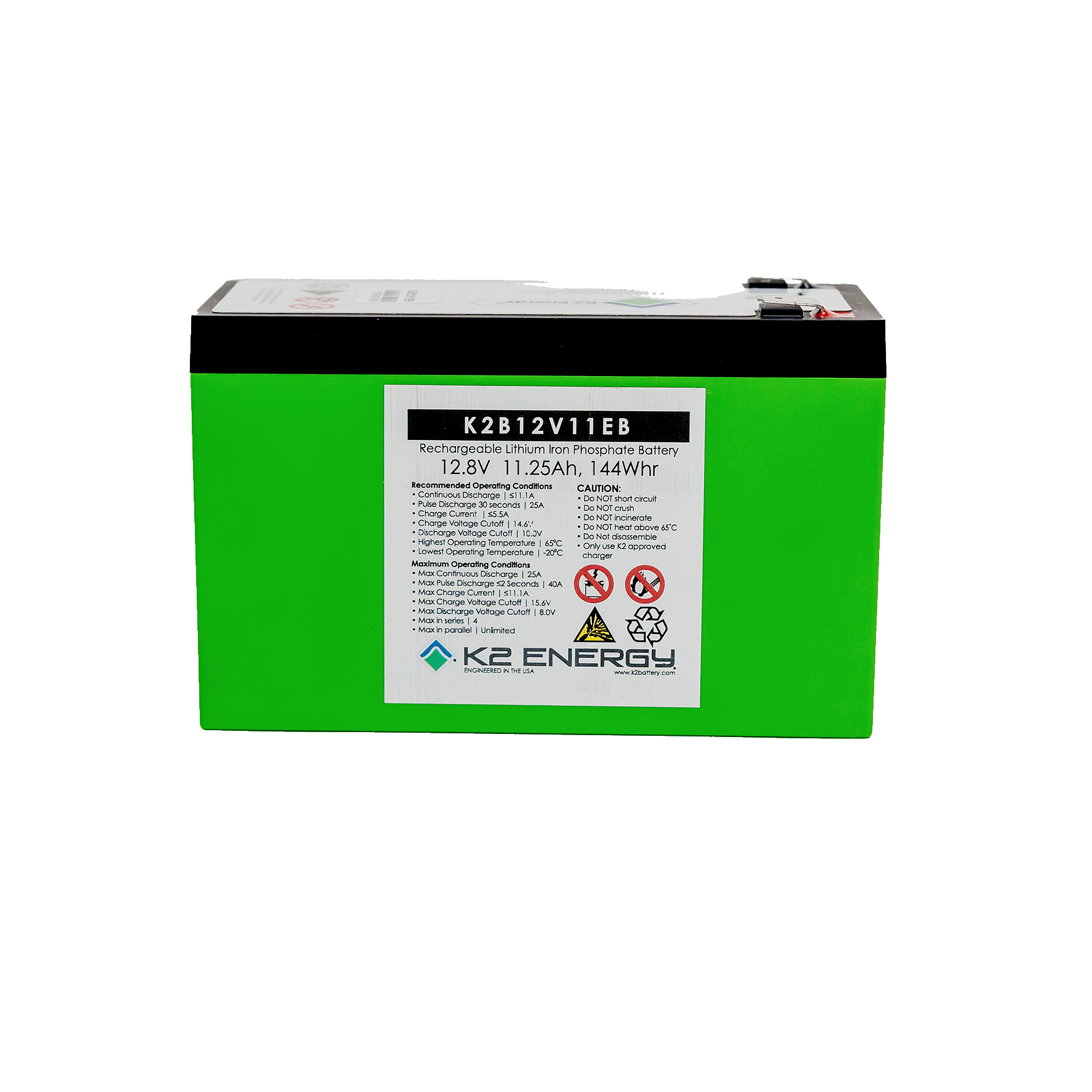 12V 11Ah K2B12V11EB  Lithium Iron Phosphate Battery