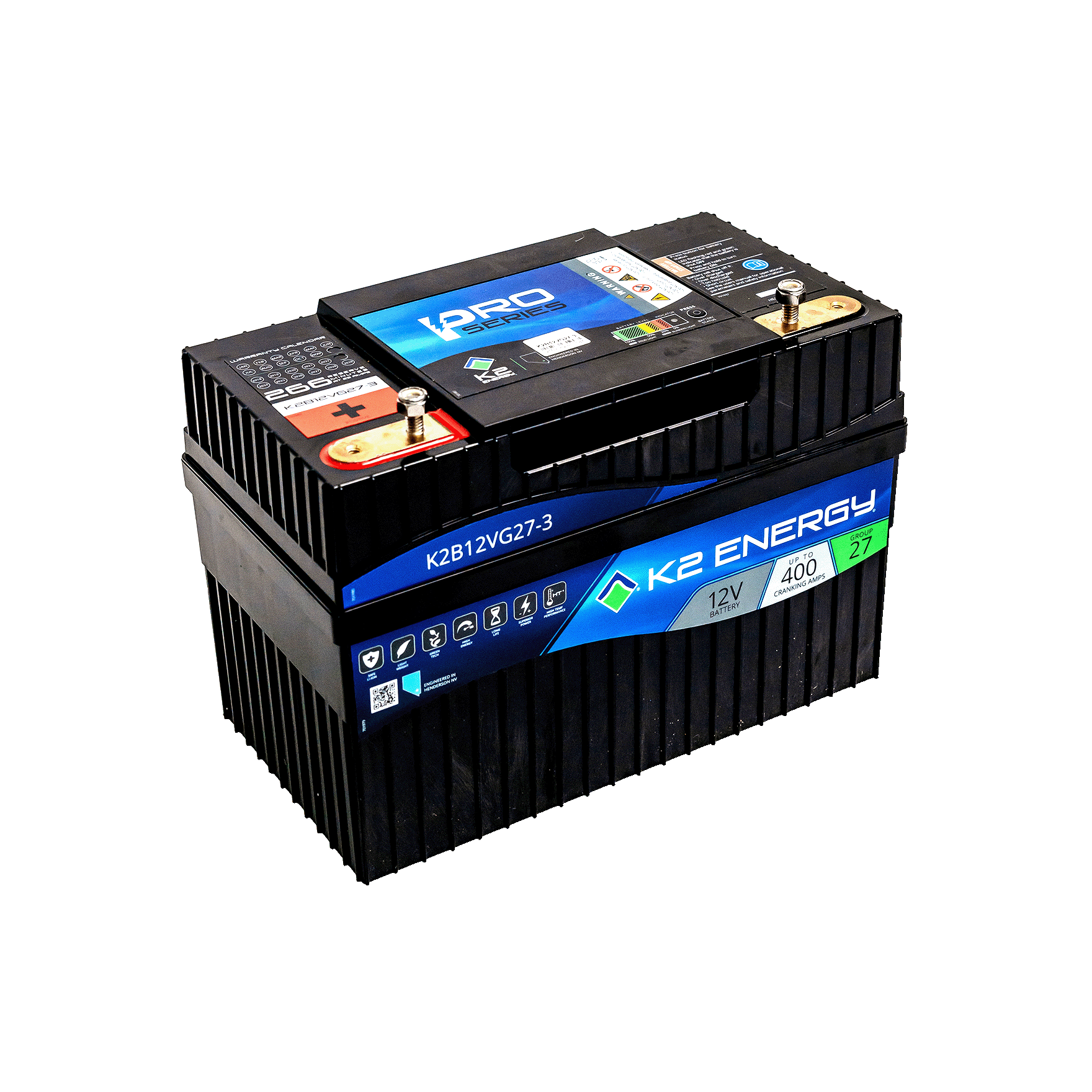 Energy 12V 111Ah K2B12VG27-3 Lithium Iron Phosphate Battery